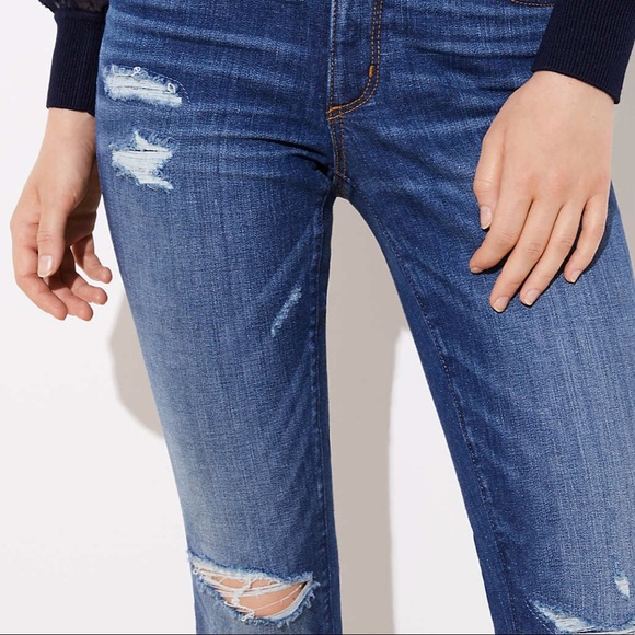 LOFT Destructed Slim Pocket Modern Skinny Jeans - Picture 2 of 8